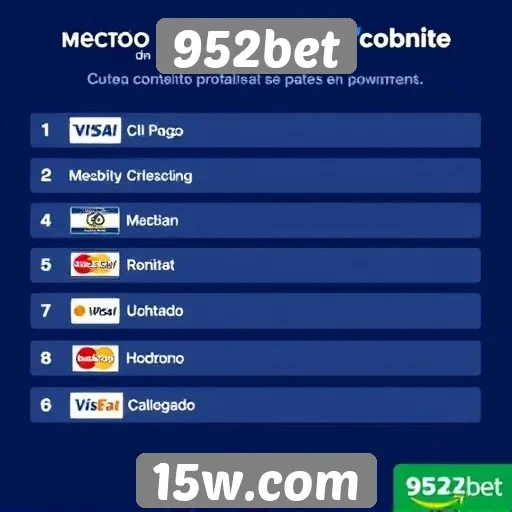 Métodos de pagamento aceitos na 952bet